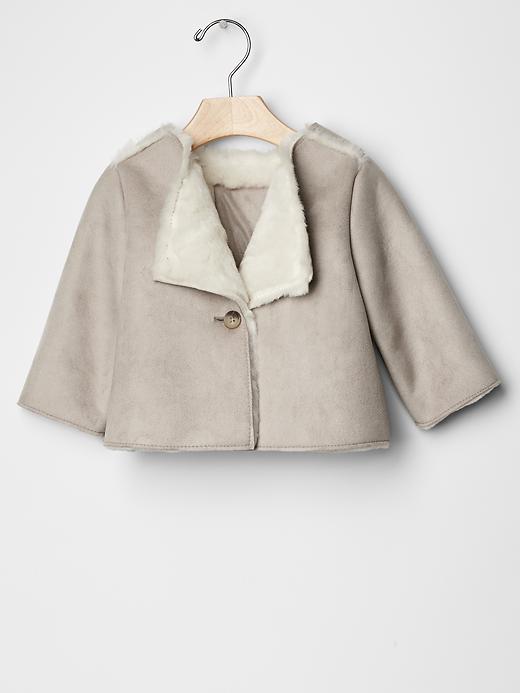 UPC 196516000068 product image for Gap Cropped Swing Coat - Sand khaki | upcitemdb.com