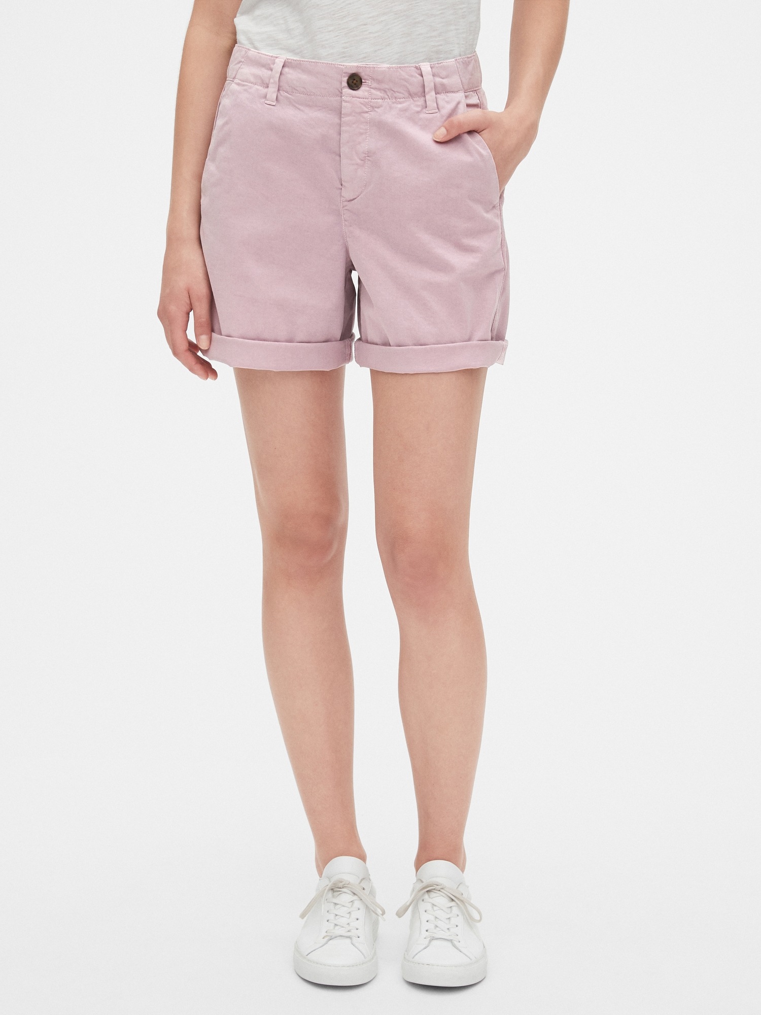 girlfriend chino shorts gap