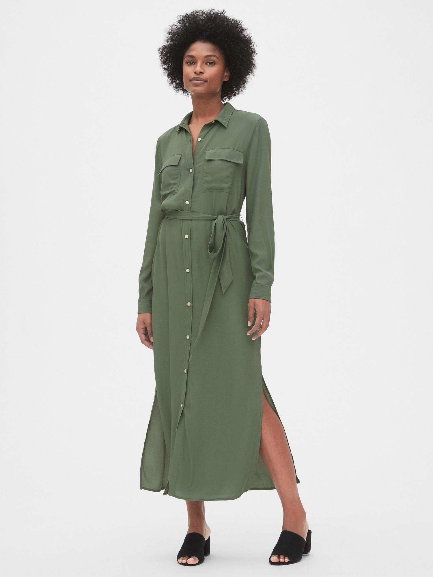 gap maxi shirt dress