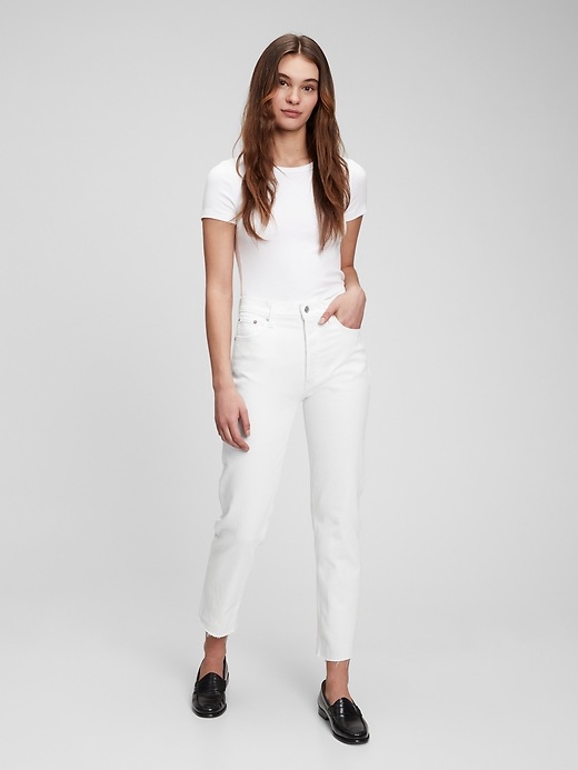 Gap High Rise Cheeky Straight Jeans With Washwell