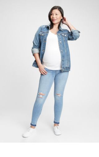 gap side panel maternity jeans