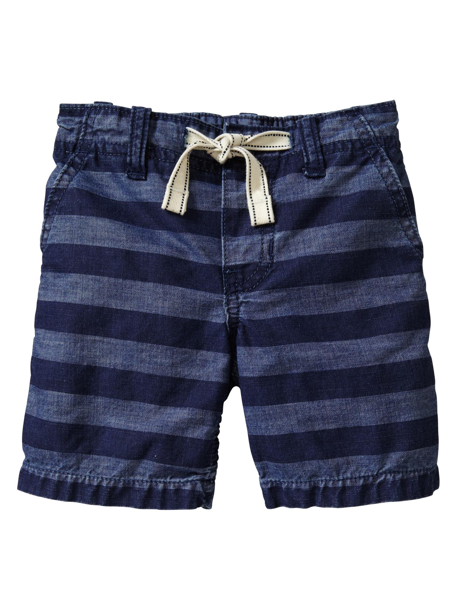 Denim hotsell striped shorts