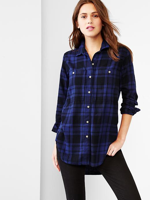 View large product image 1 of 1. Plaid tunic