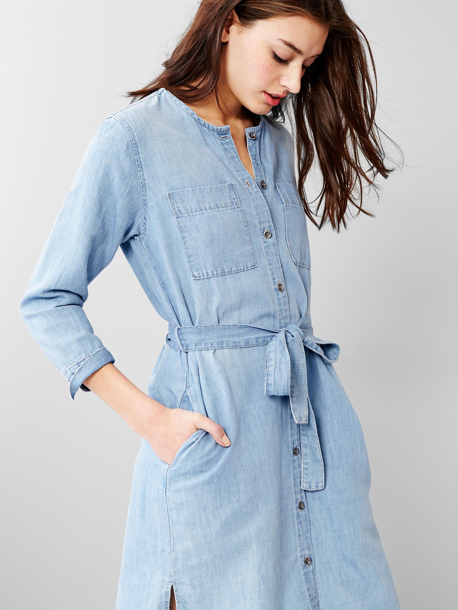 Gap 1969 Linen Denim Shirtdress, $69, Gap