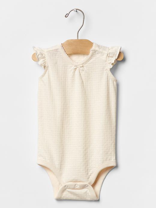 Organic Pointelle Flutter Bodysuit 