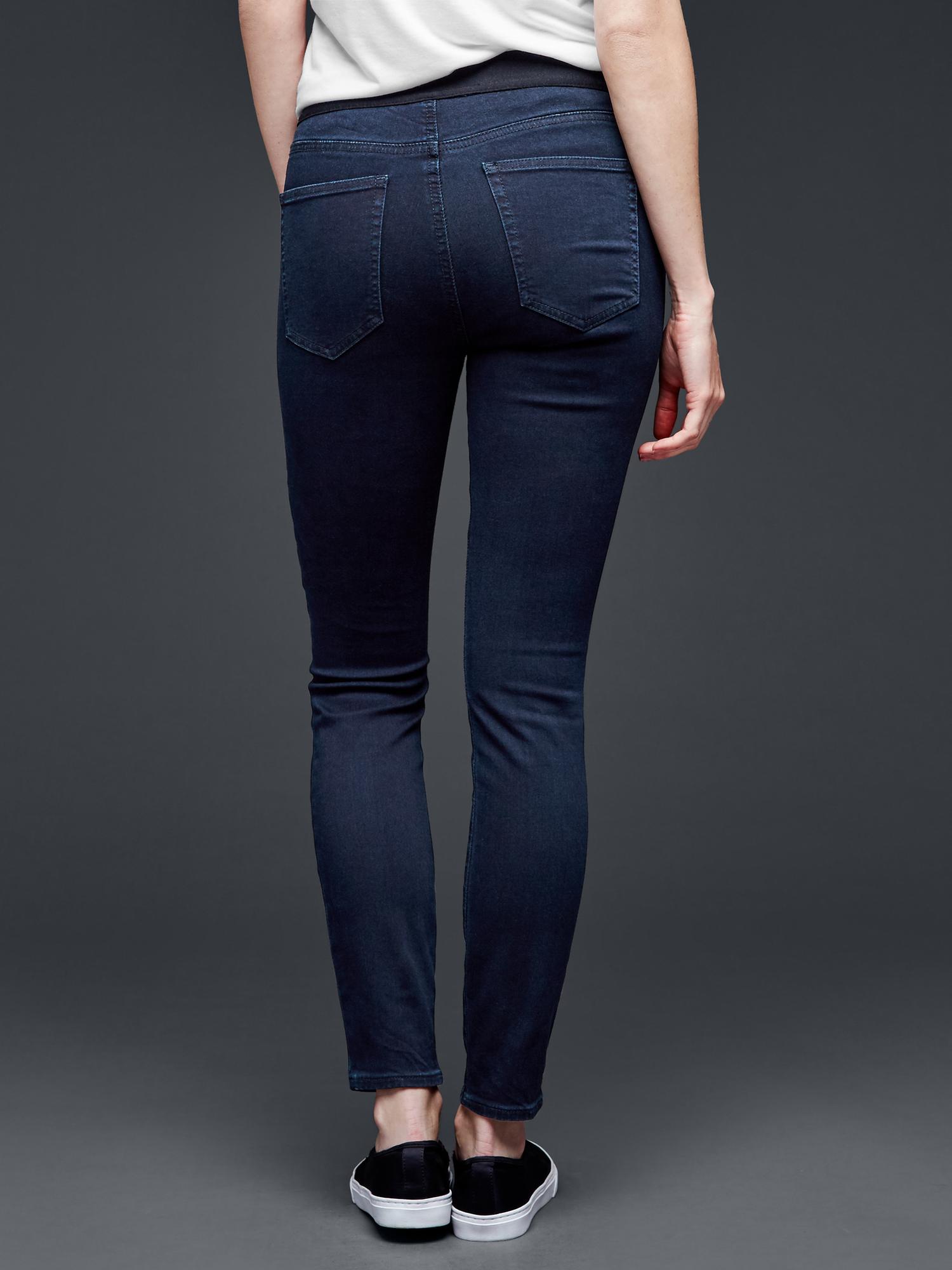 Gap 1969 Womens Legging Denim Jeans Stretch Low Rise Pockets Blue