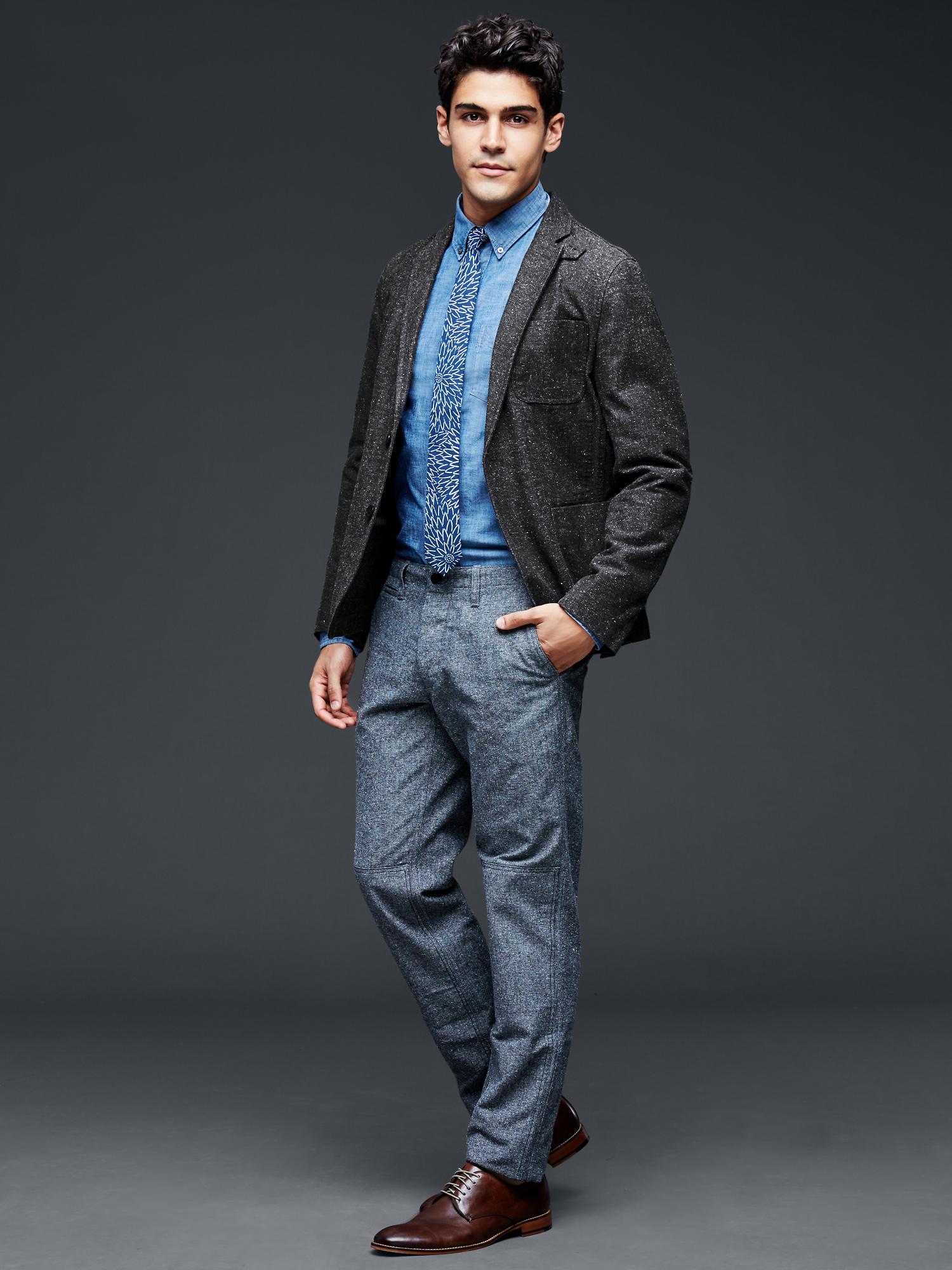 Gap + GQ The Hill-Side herringbone tailored jacket | Gap