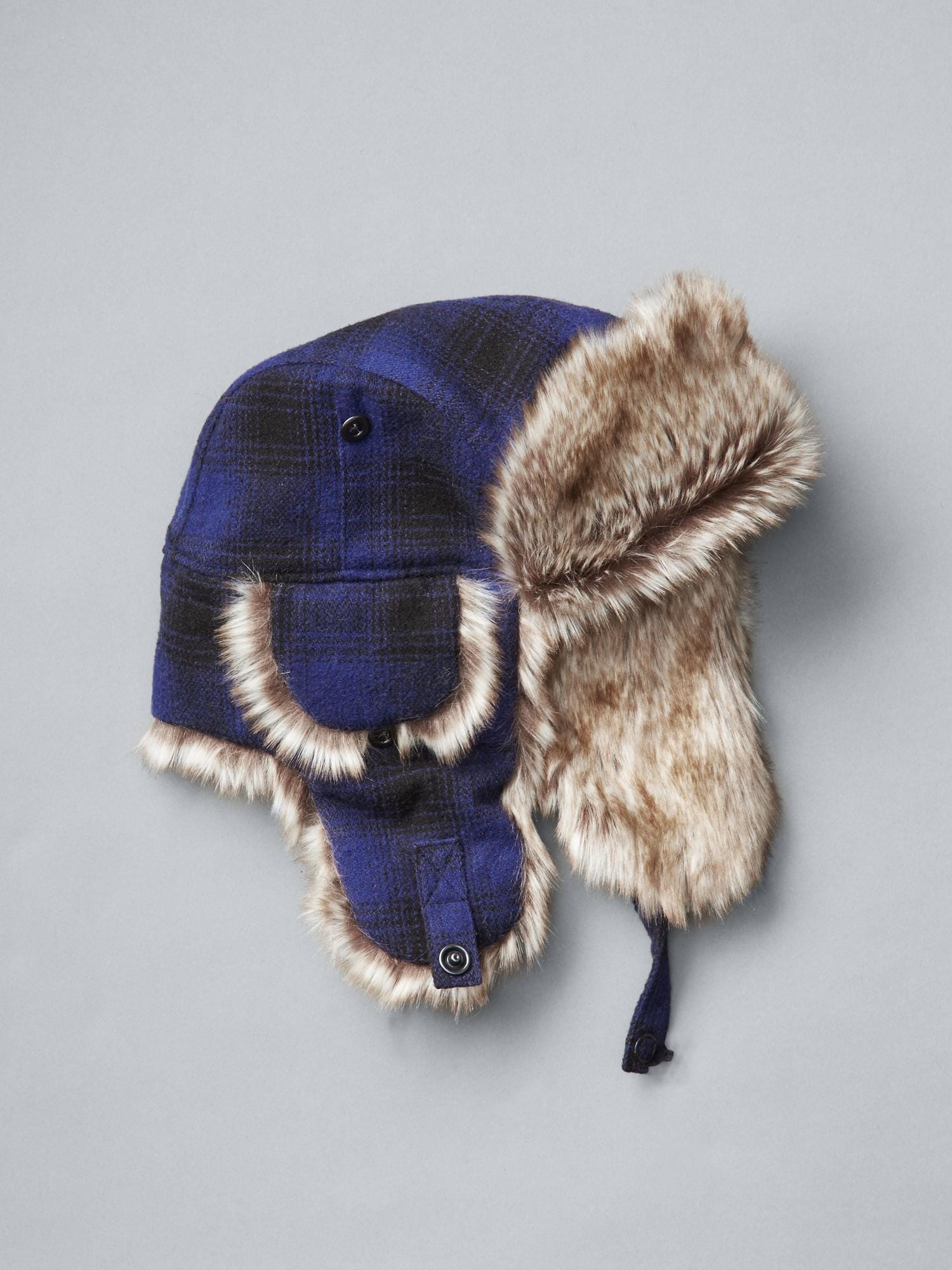 Wool plaid trapper hat | Gap