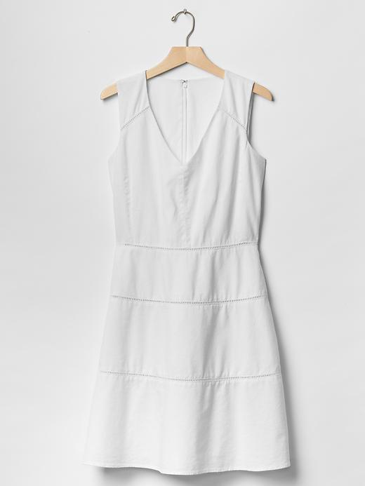 Image number 6 showing, Linen V-neck fit & flare dress