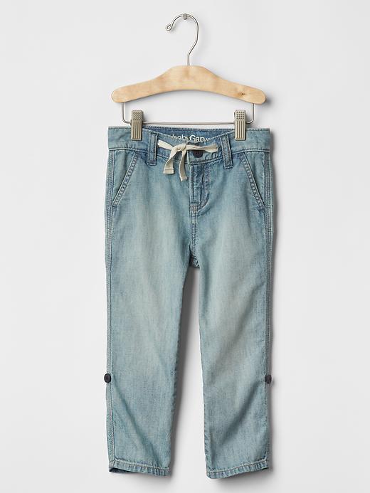 Image number 3 showing, 1969 button-tab denim trousers
