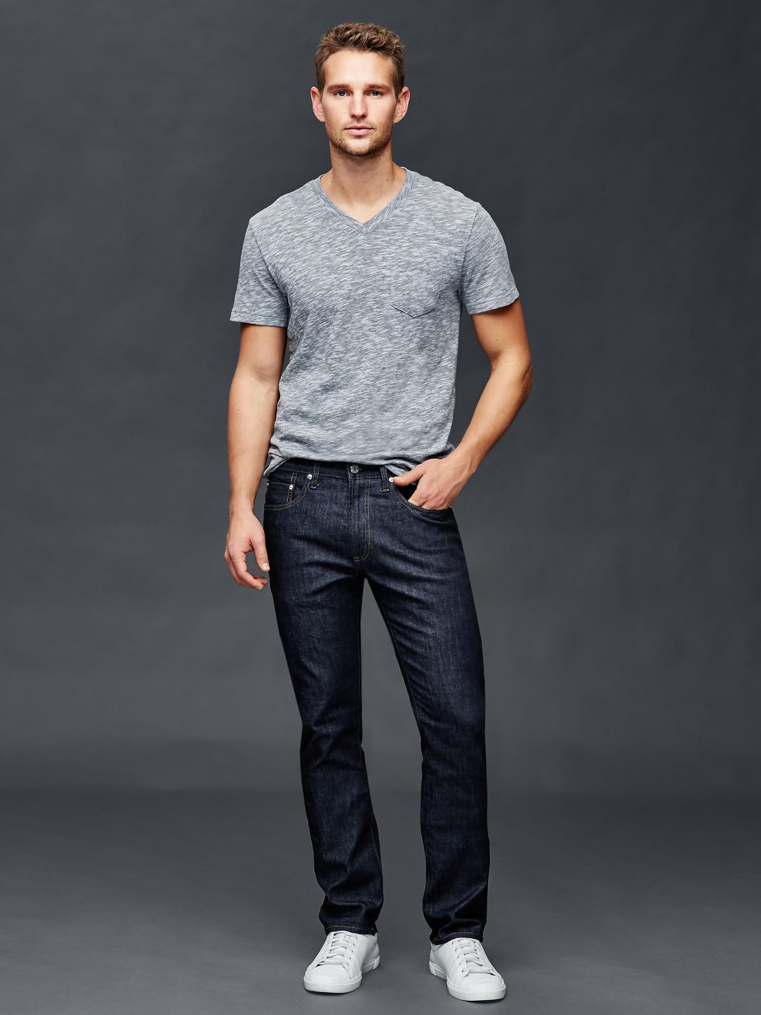 Buy GAP Men Blue Washwell Jeans In Slim Fit With GapFlex 