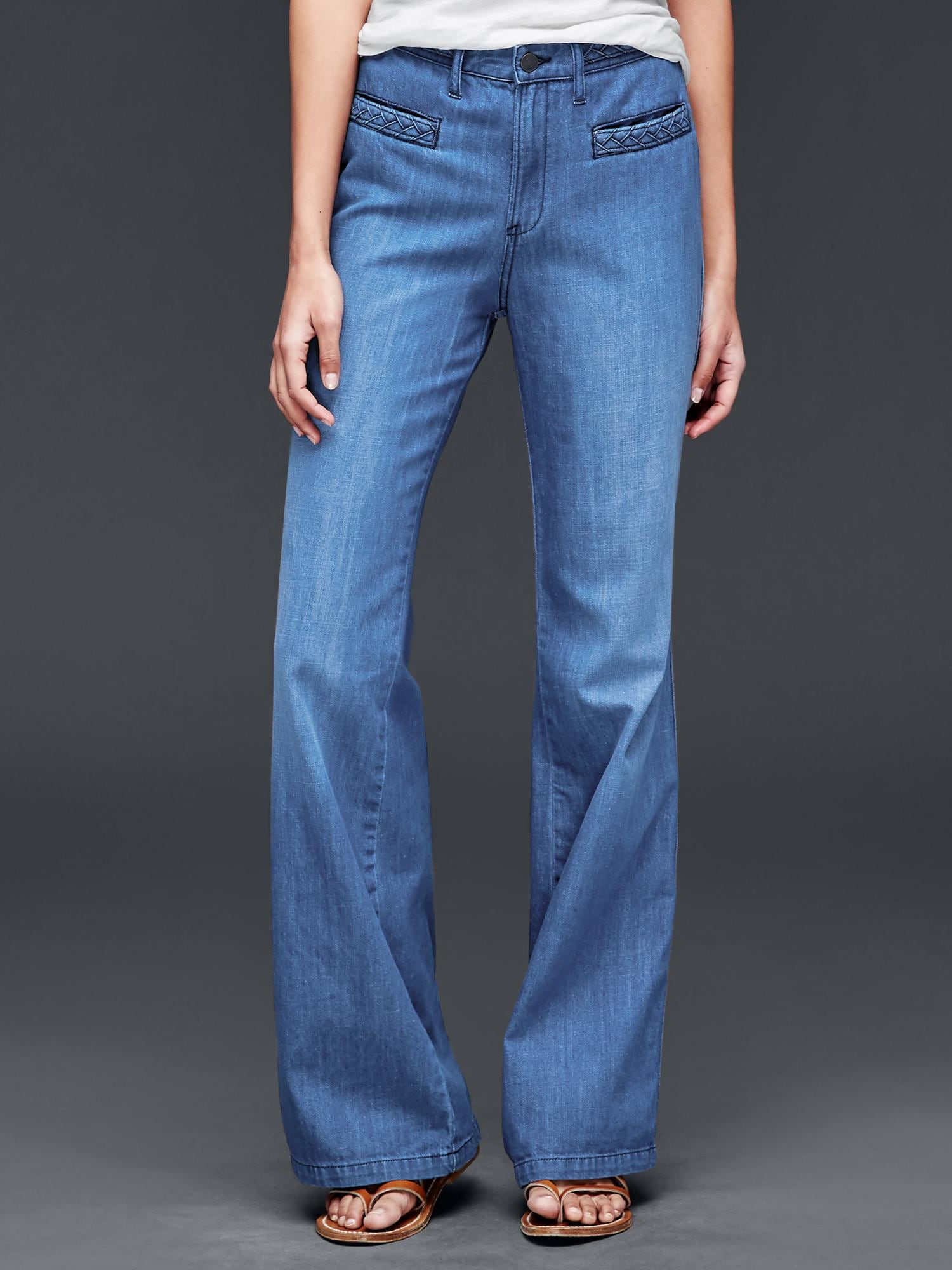 AUTHENTIC 1969 patch pocket flare jeans