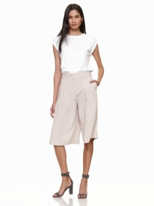 Wide-leg crop pants