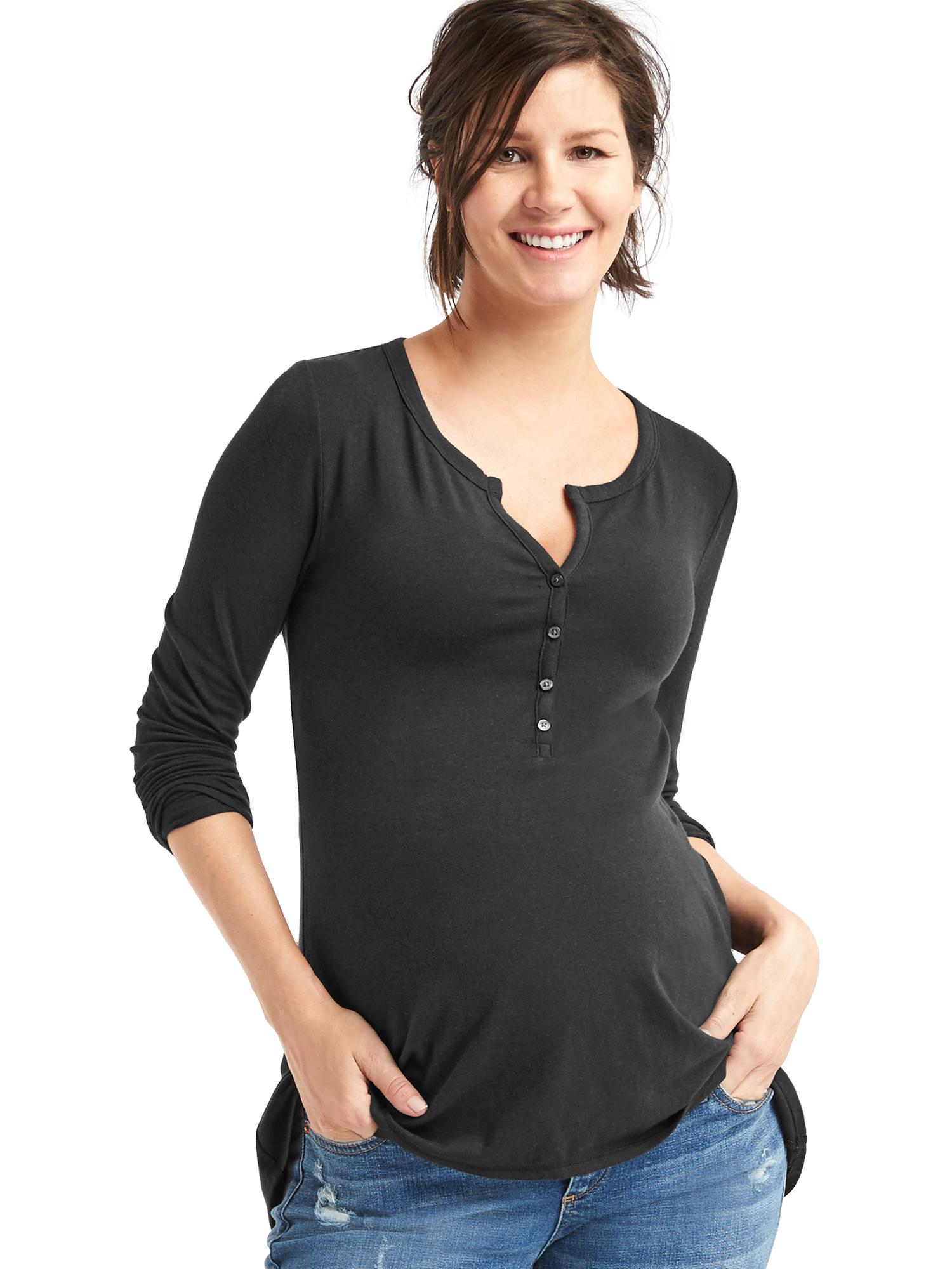 Long Sleeve Ladies' Henley  Cabot Business Forms and Promotions