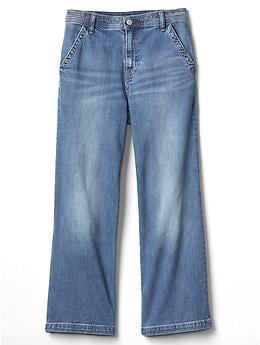 High rise wide-leg crop jeans | Gap