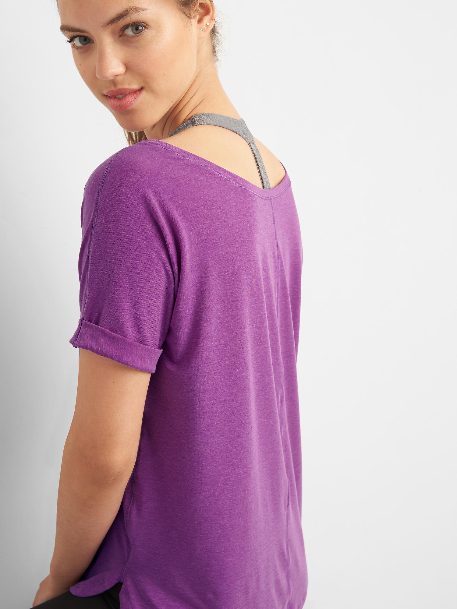 Gap GapFit Breathe Roll Sleeve T-Shirt, The Very Best Gap Clothing to Buy  When Comfortable Is Practically Your Middle Name