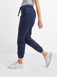 Cotton/Linen Gray and White Cotton Ladies Joggers at Rs 899/piece
