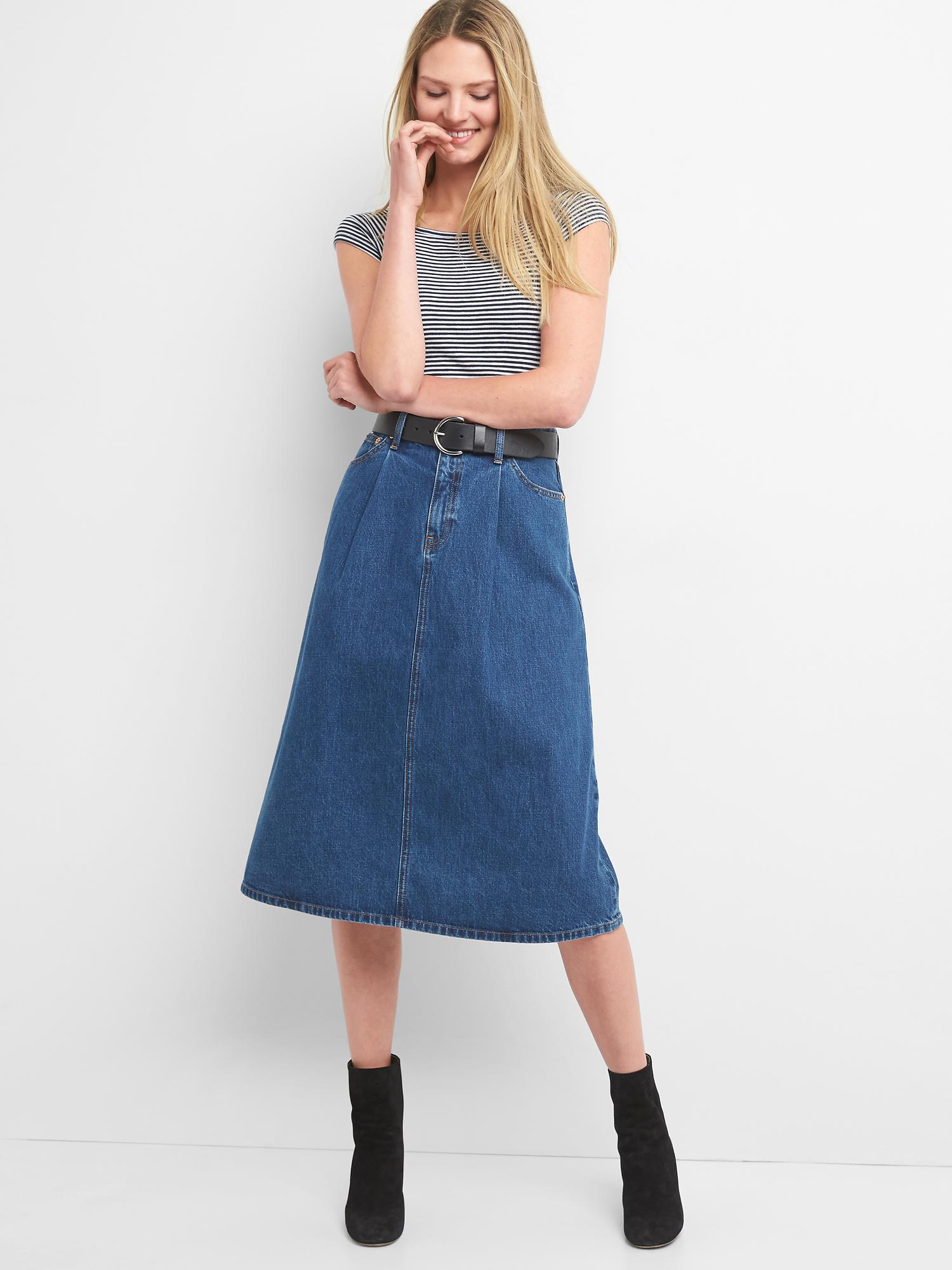 Next a outlet line denim skirt