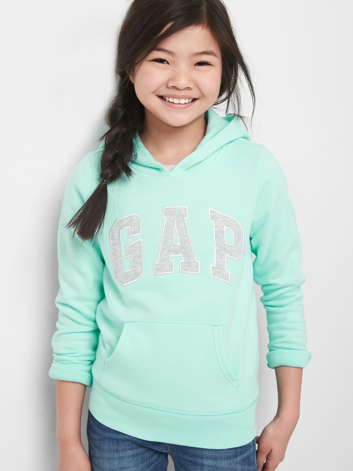 Kids gap deals logo hoodie sweatshirt