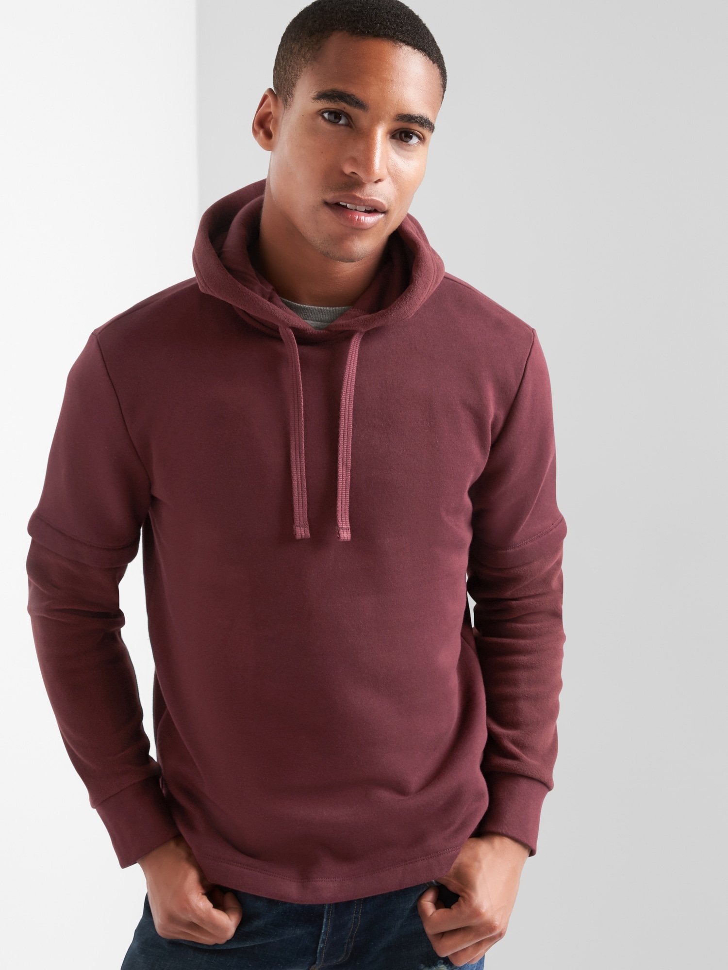 Fleece layer pullover hoodie | Gap