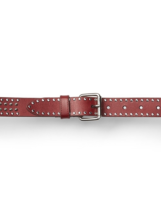 Image number 2 showing, Studded leather belt