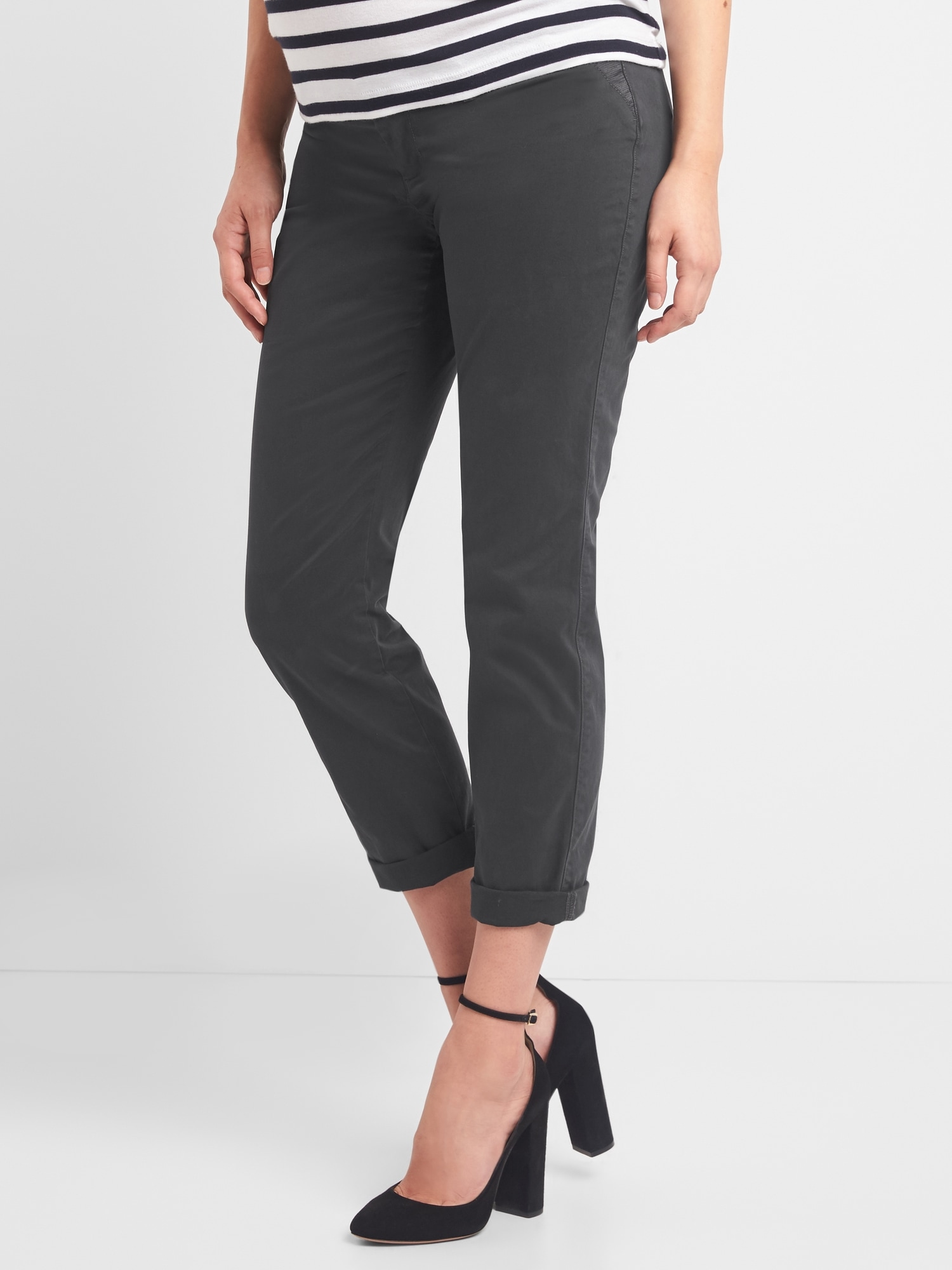 Maternity Inset Panel Girlfriend Chinos