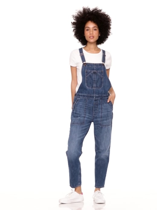 Gap relaxed denim sales overalls