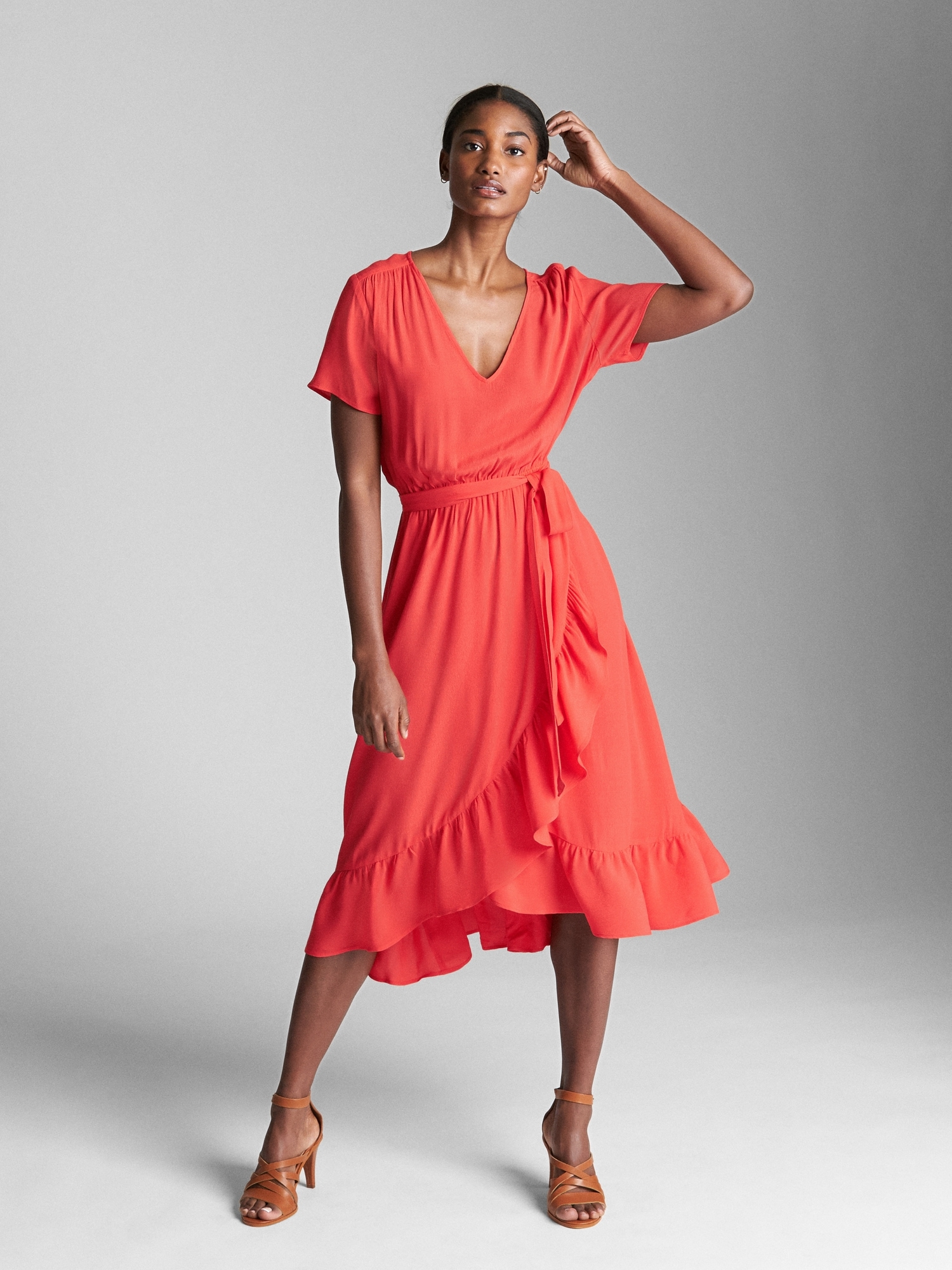 Gap red deals wrap dress