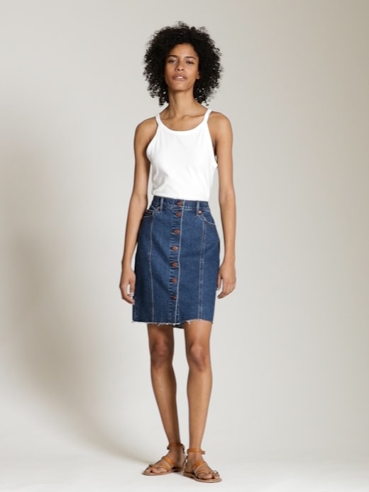 Skirt Jean Back Front Side Isolated Stock Photo 680033647