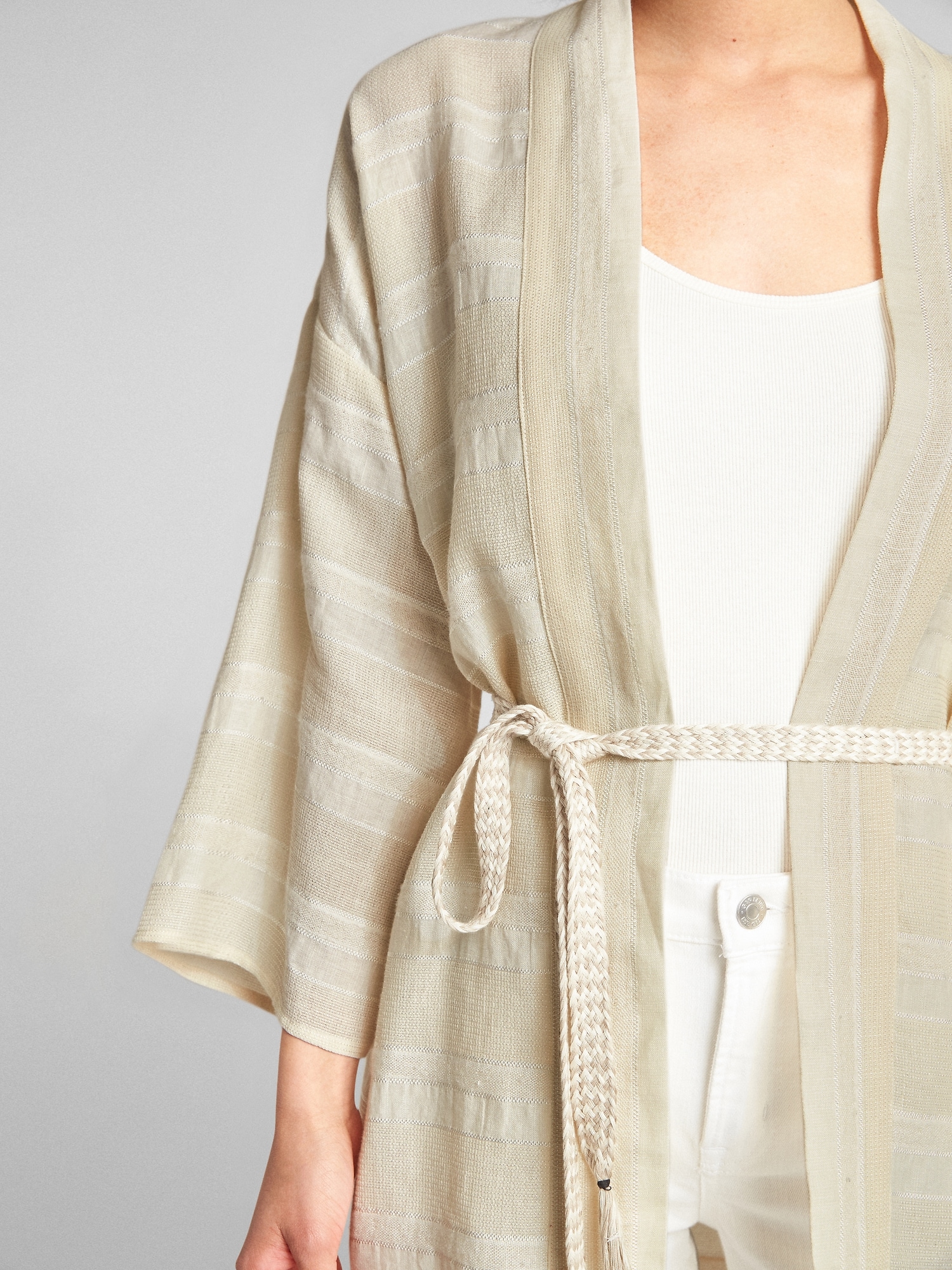 Linen clearance topper jacket