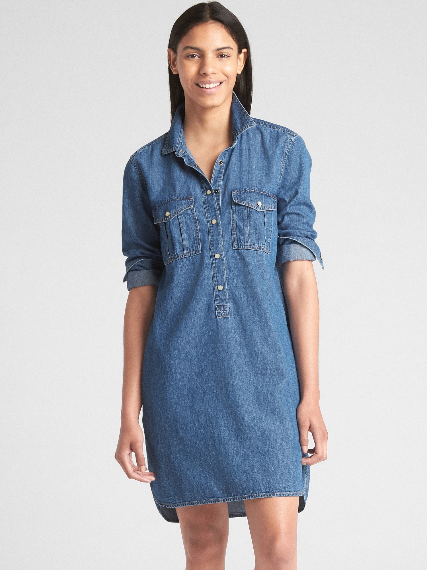 Gap denim 2025 shirt dress