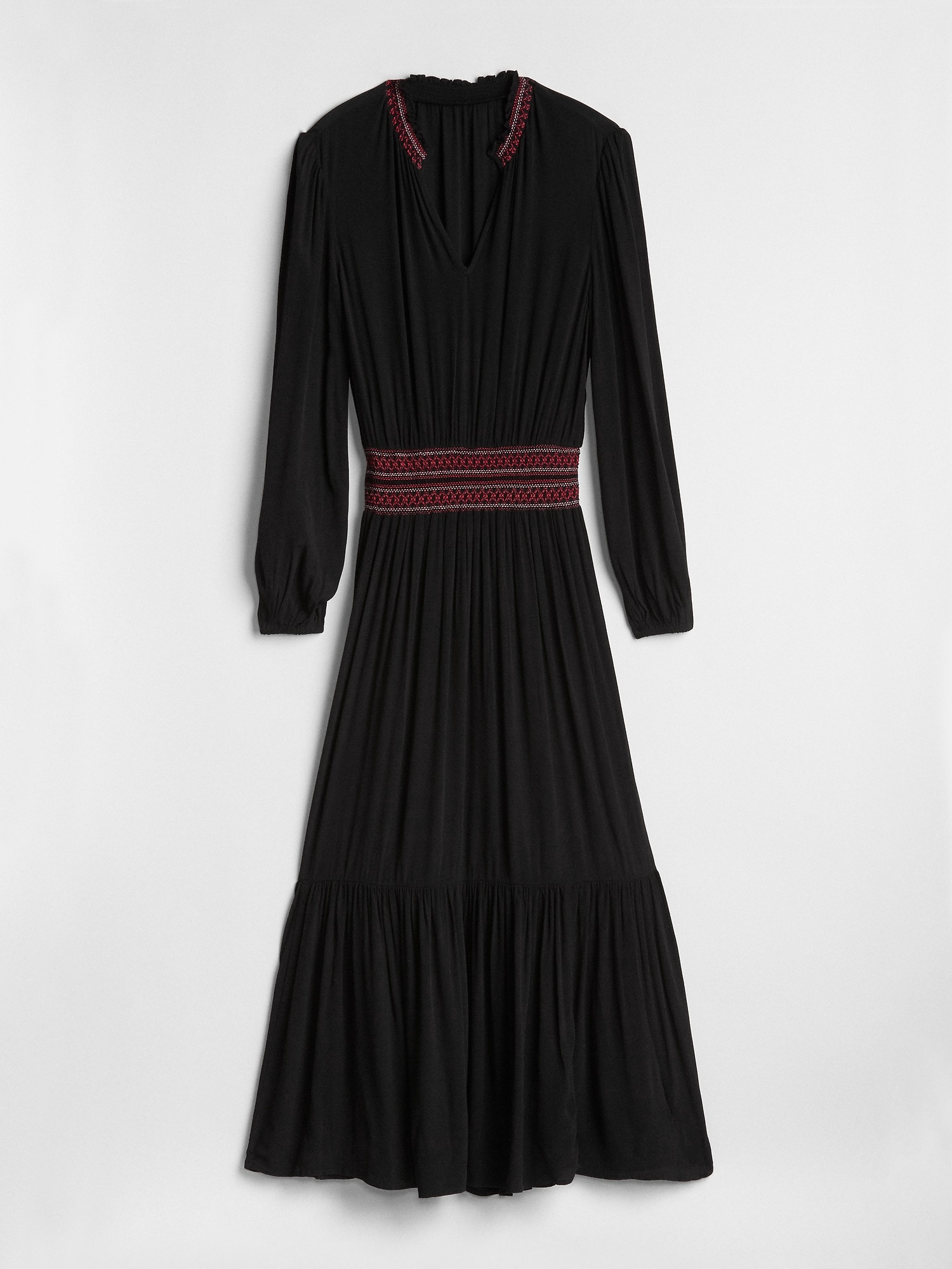 Papinelle | Modal Soft Pleat Front Maxi Nightgown in Black