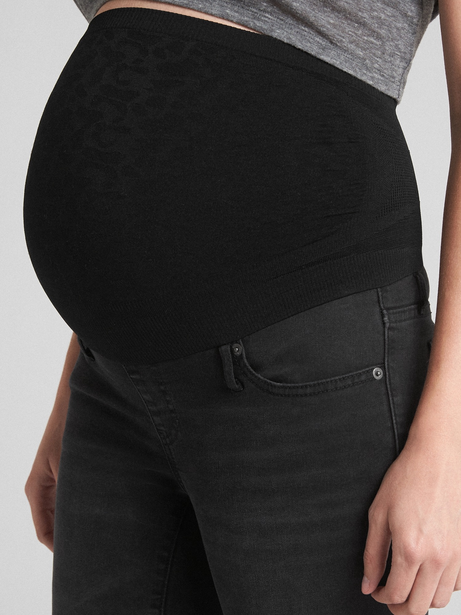 Maternity Soft Wear Comfort Panel True Skinny Jeans