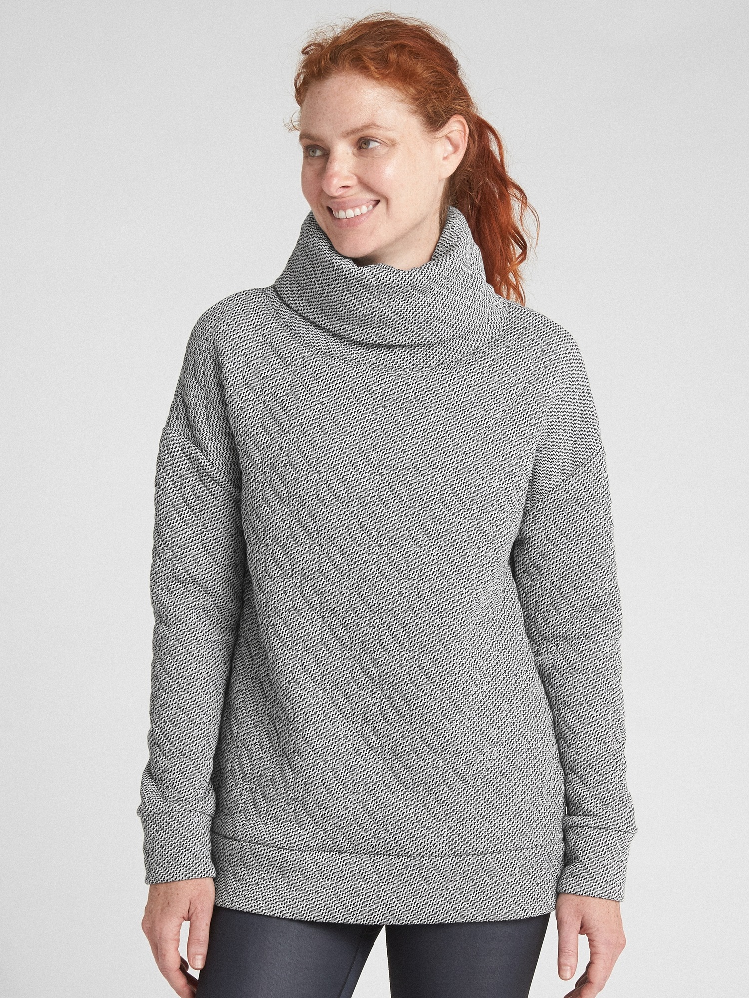 Gap jacquard deals funnel neck pullover