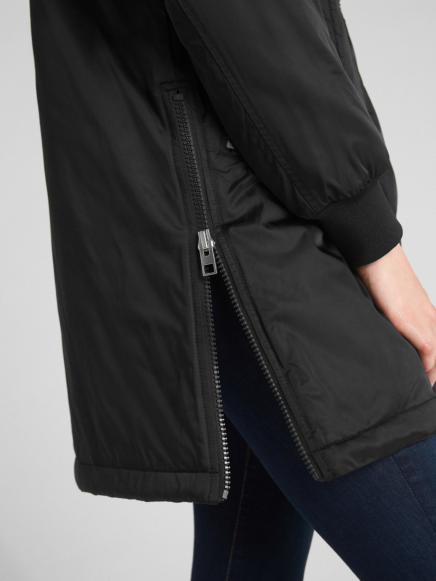 Gap longline sale bomber jacket