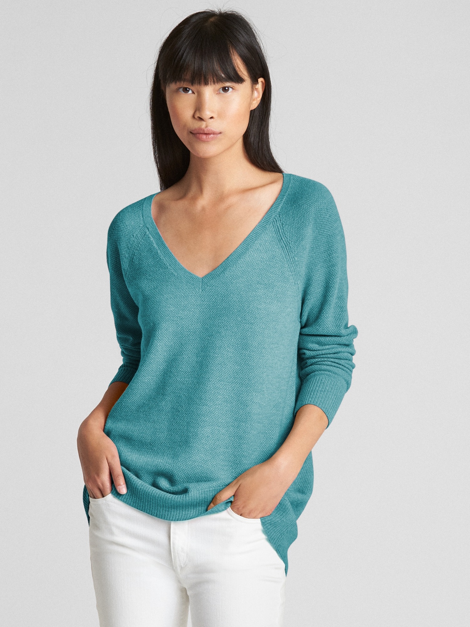 Scoop neck sale pullover sweater