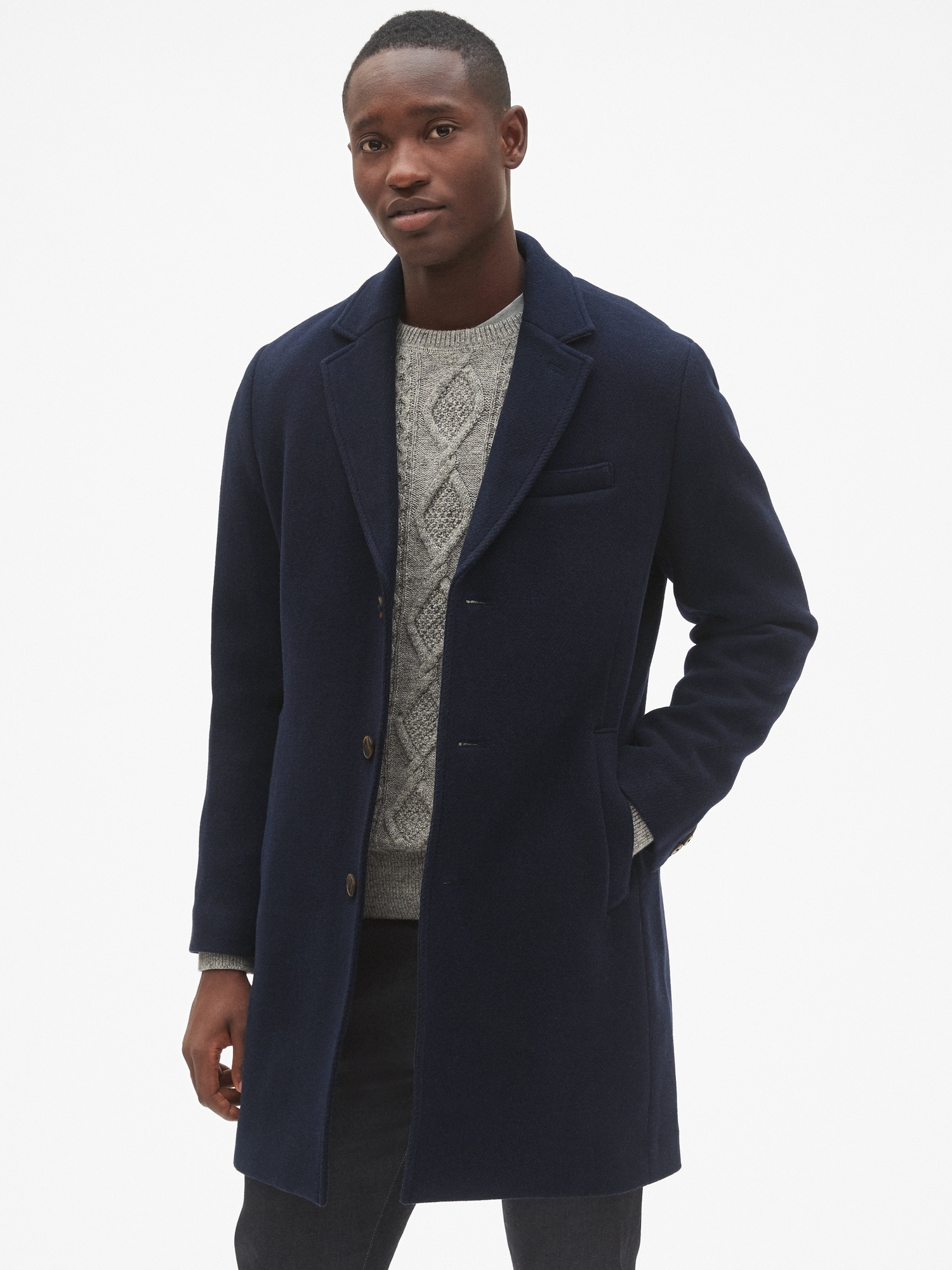 Gap wool deals blend topcoat