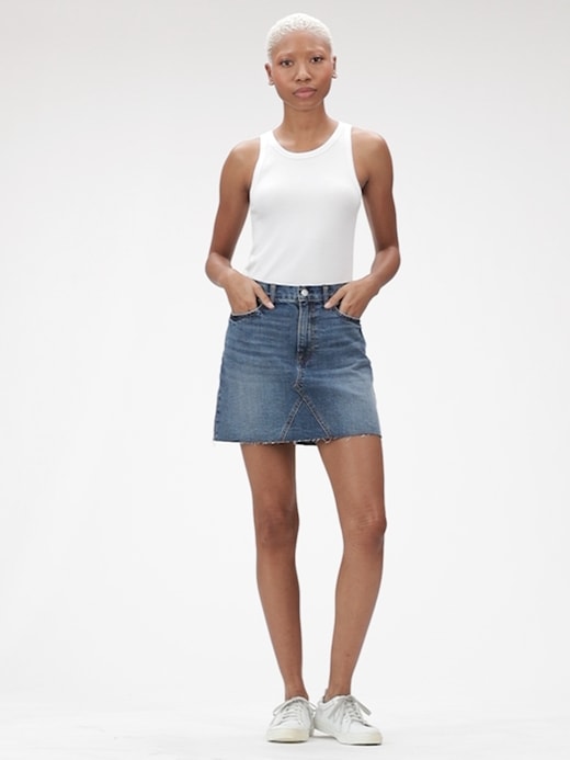 Denim mini skirt outlet high waisted