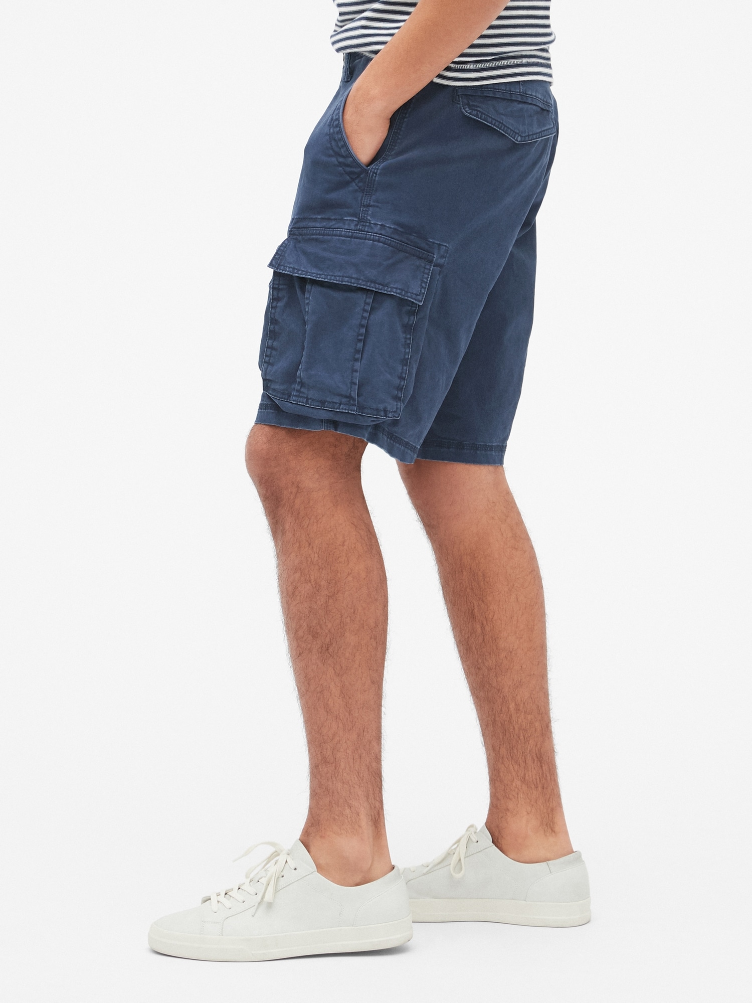 twill cargo shorts with gapflex