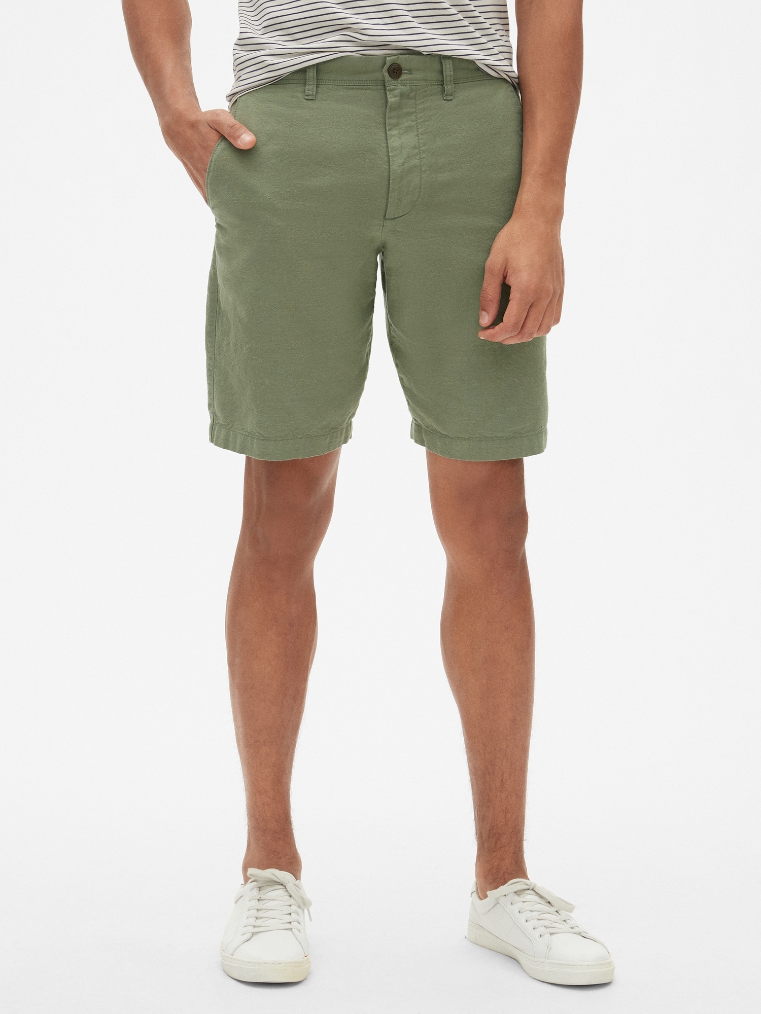 gap linen khakis