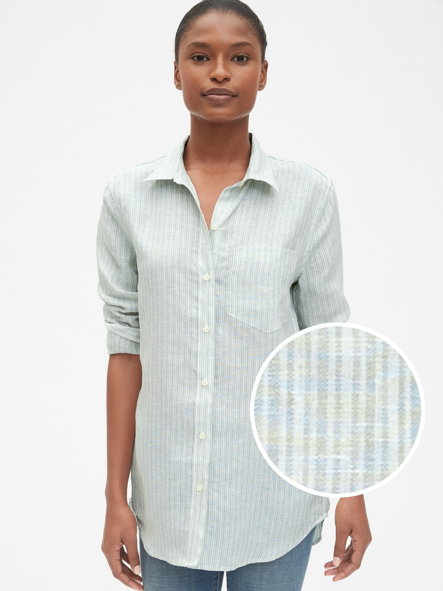 Gap + Linen Boyfriend Shirt