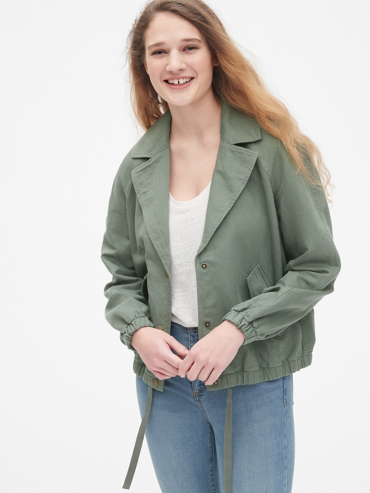 Gap clearance linen jacket