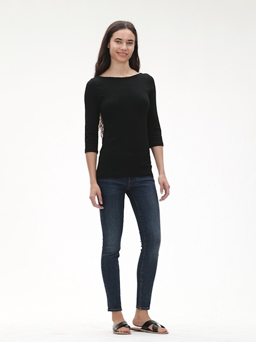 GAP Womens 3/4 Sleeve Ballet T-Shirt at  Women's Clothing store