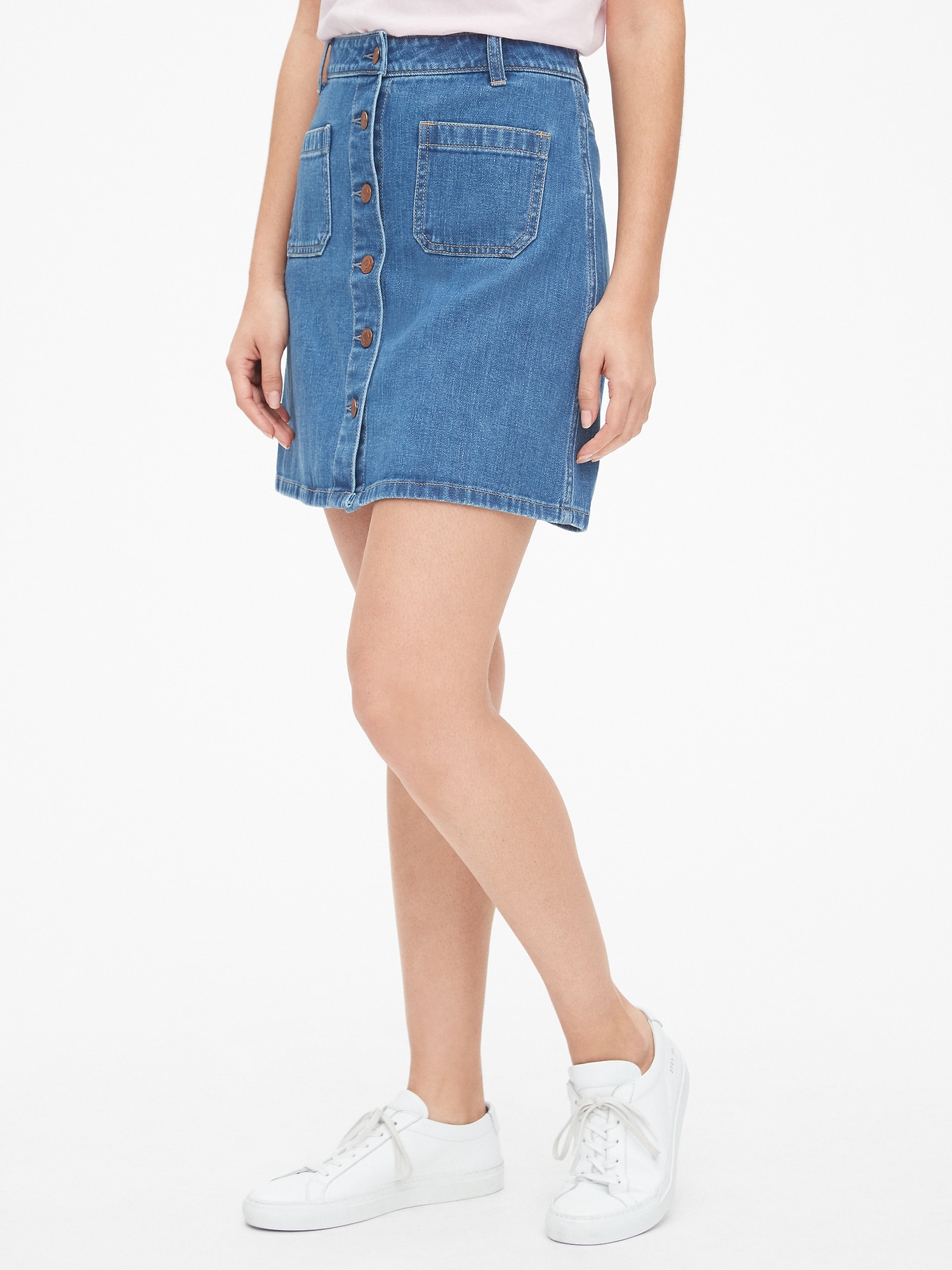 Gap white best sale jean skirt