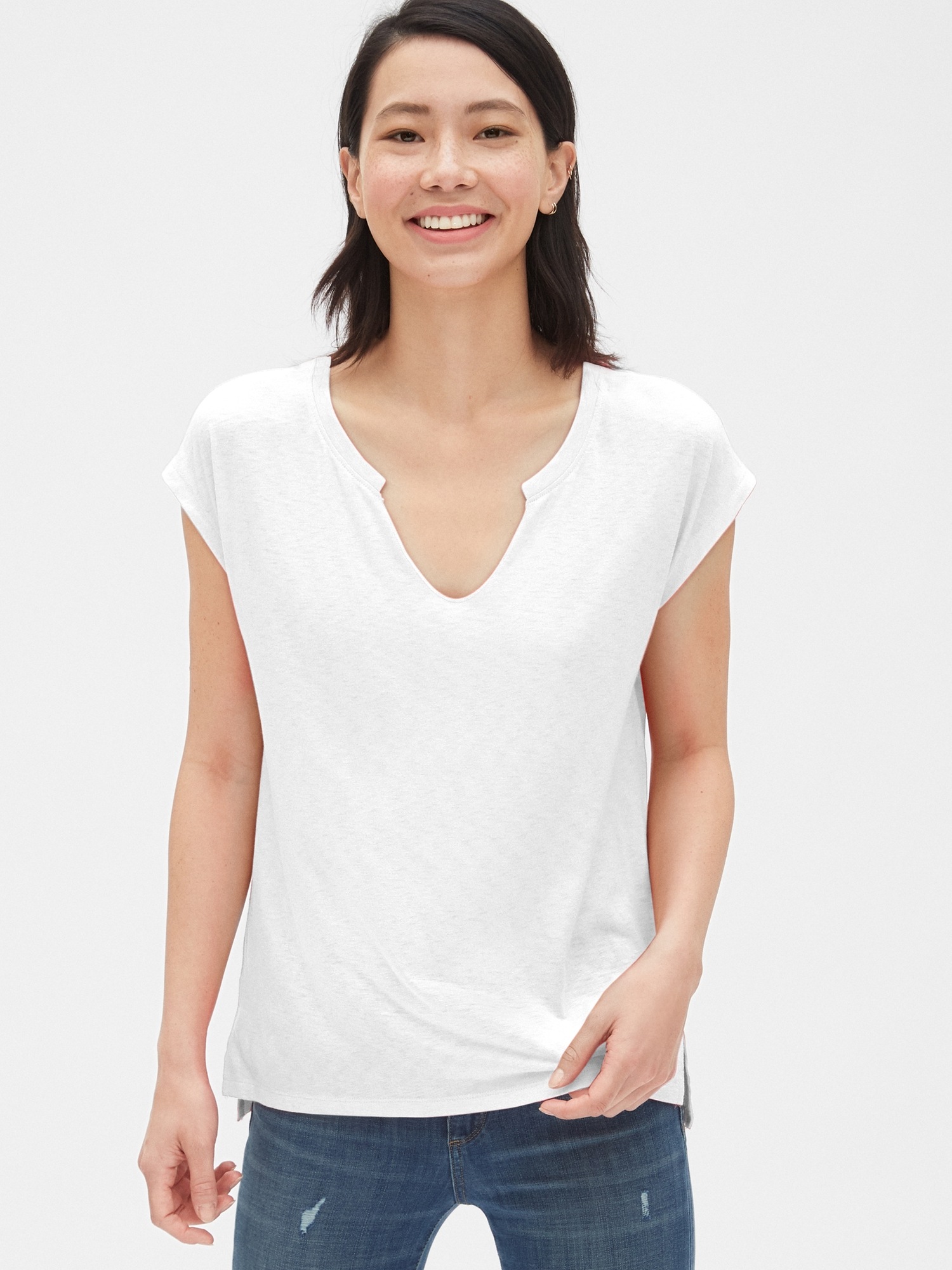 GAP Women's Soft Slub Scoop Neck Long Sleeve T-Shirt, Pick Size & Color
