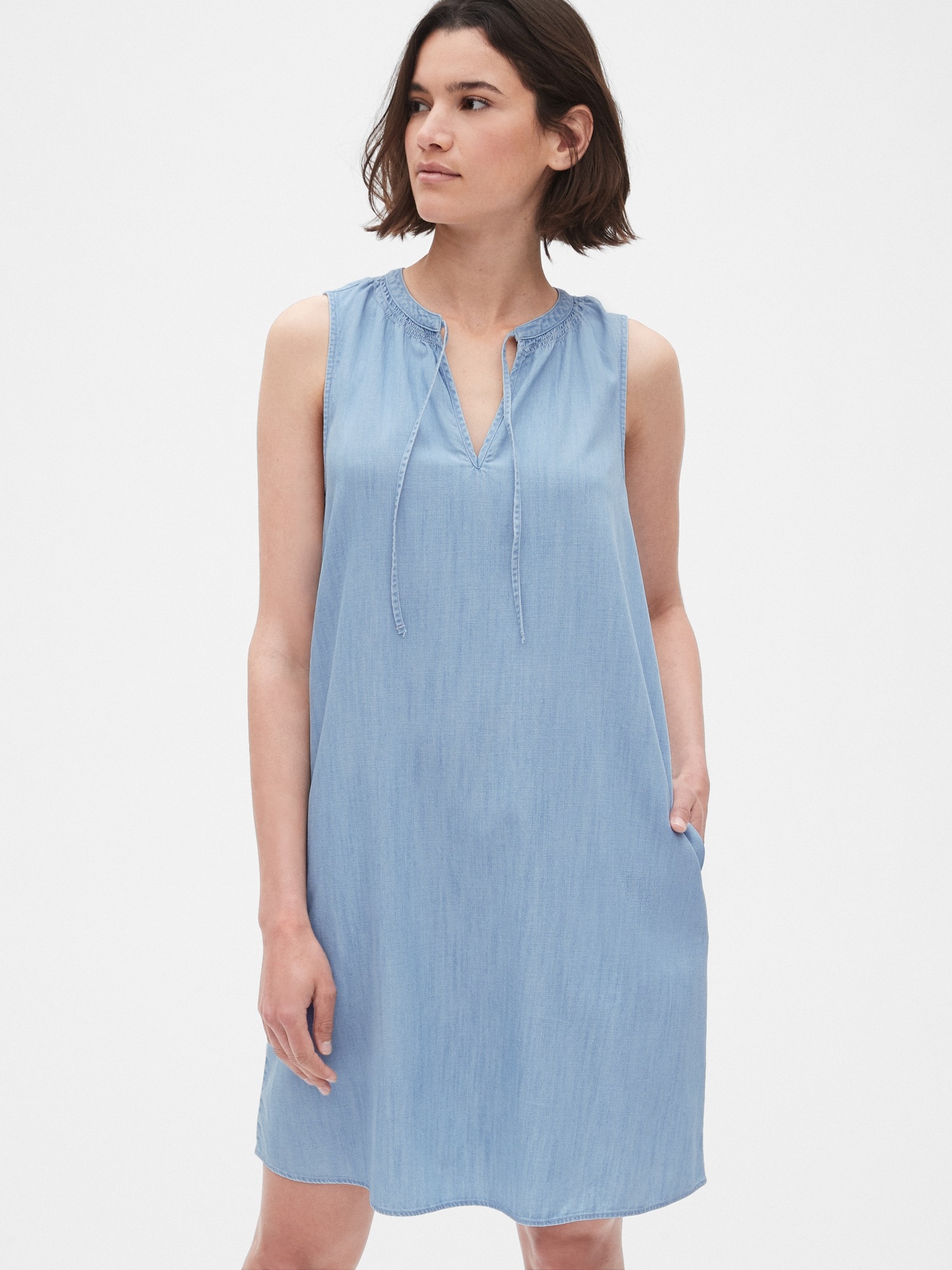 gap sleeveless swing dress