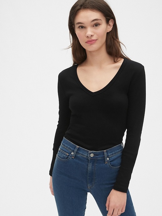 gap long sleeve v neck