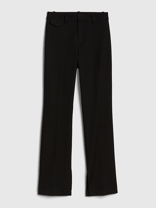 High Rise Slim Boot Pants with Ankle Slit