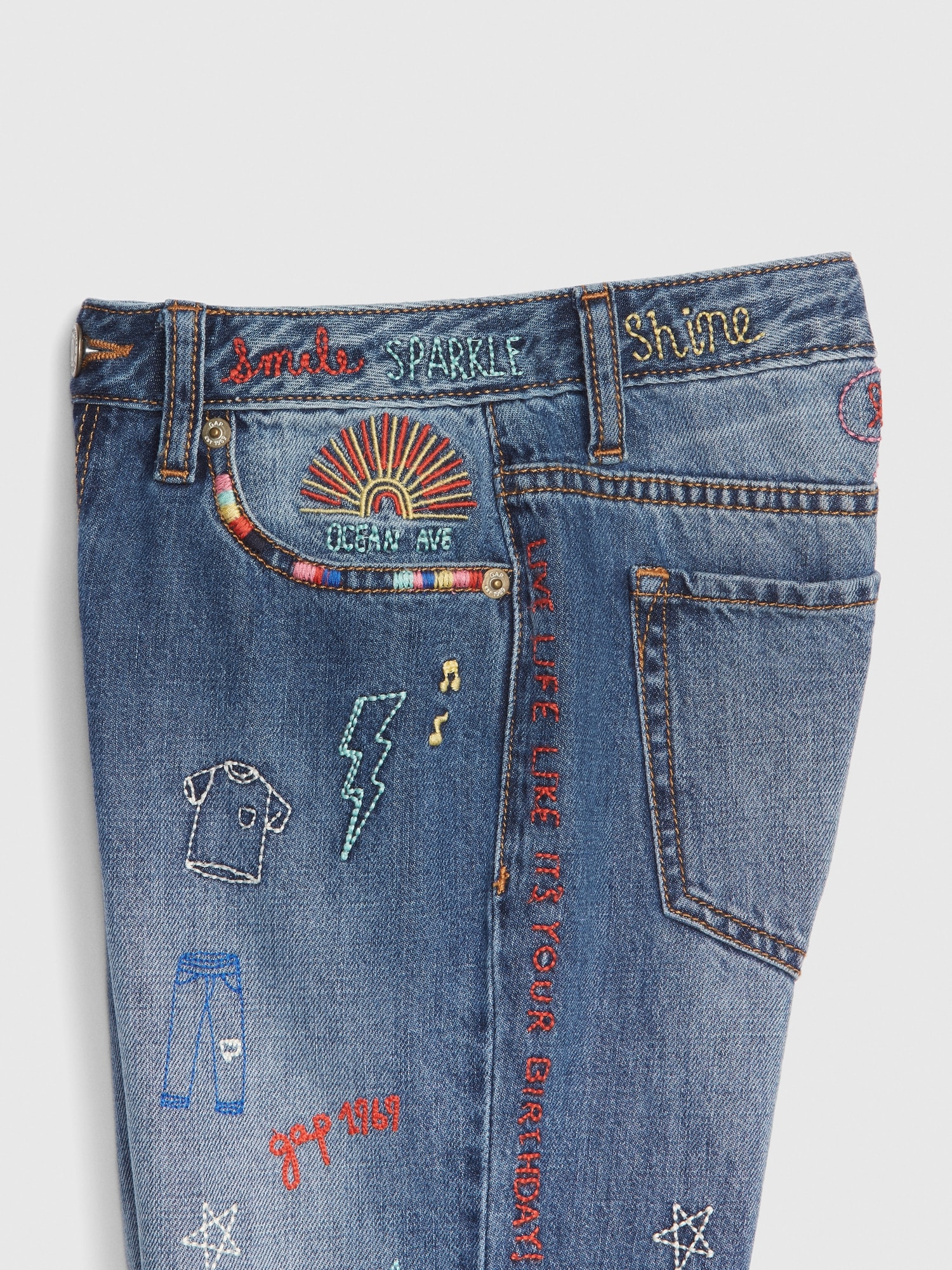 Gap best sale embroidered jeans