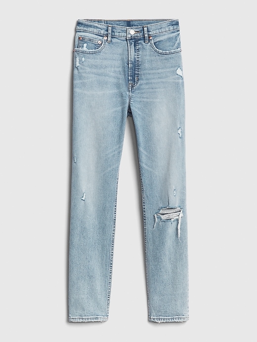 Image number 8 showing, High Rise Distressed Cigarette Jeans with Secret Smoothing Pockets With Washwell&#153